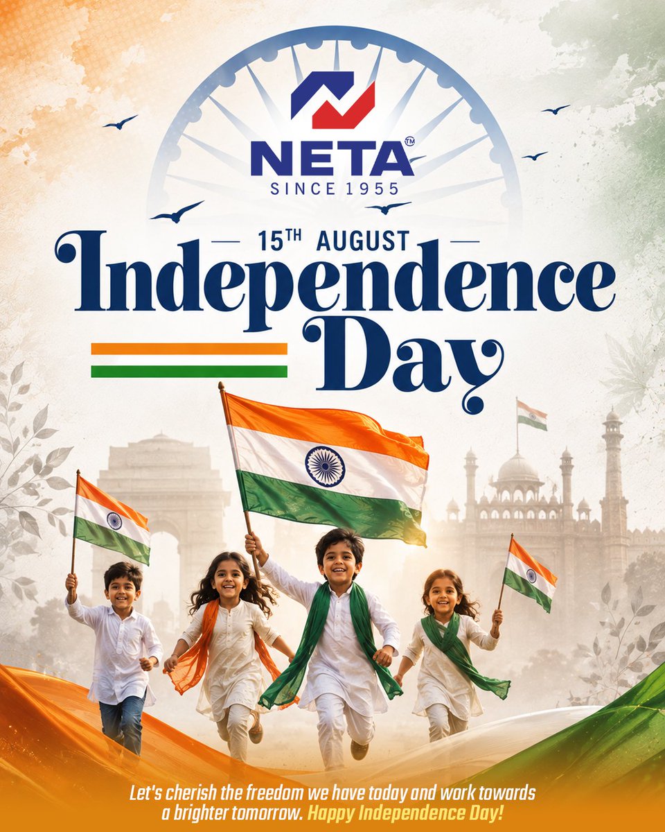 NetaMetalWorks's tweet photo. From the strength of our people to the progress of our nation, we celebrate the spirit that makes India extraordinary.
The Neta Metal Works team wishes everyone a proud and inspiring Independence Day. 🇮🇳
#IndependenceDay2026 #NetaMetalWorks https://t.co/Ny4yo7rPzH