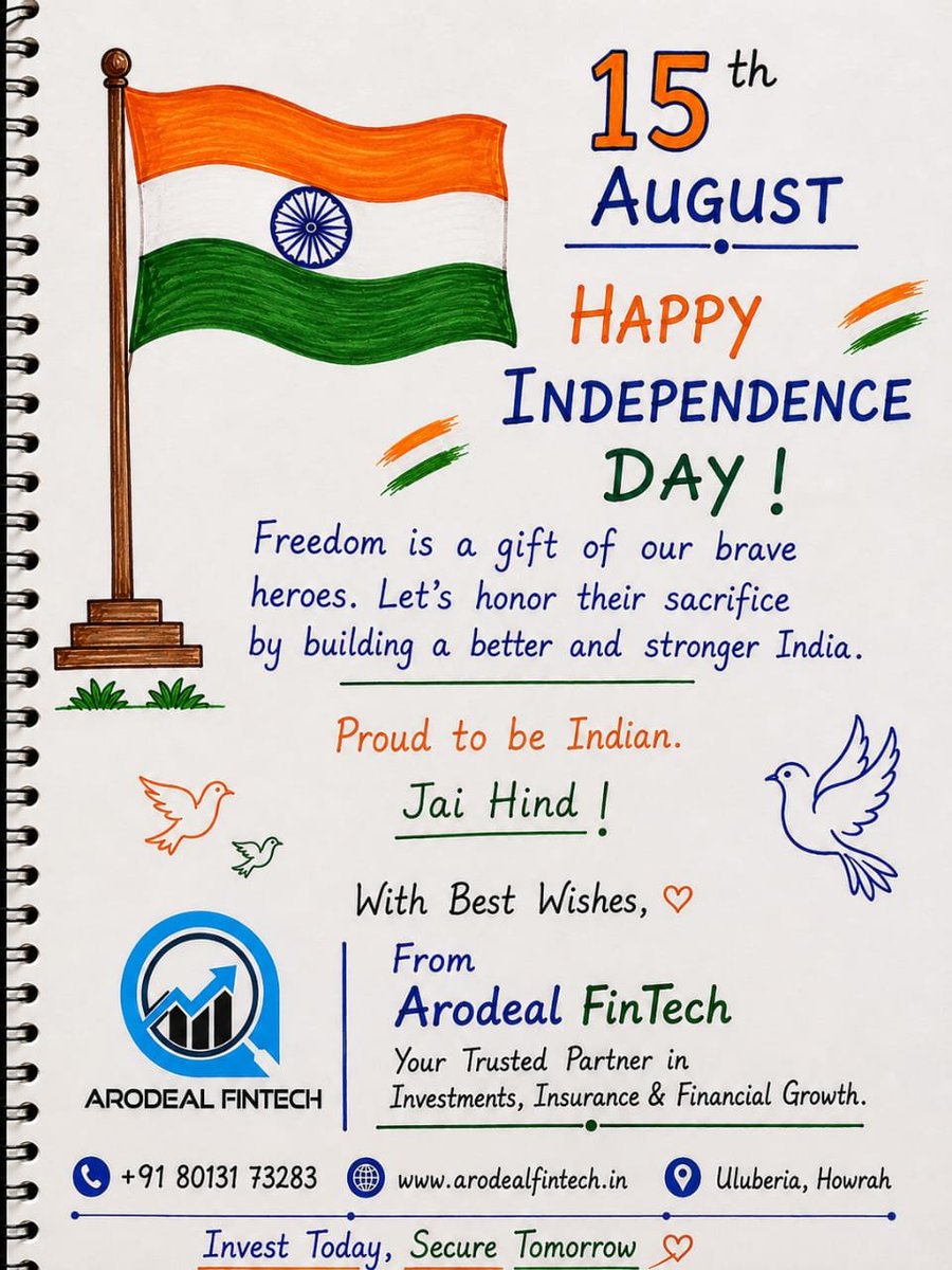 ArodealFinTech's tweet photo. Happy Independence Day https://t.co/xDdgeFTTHp