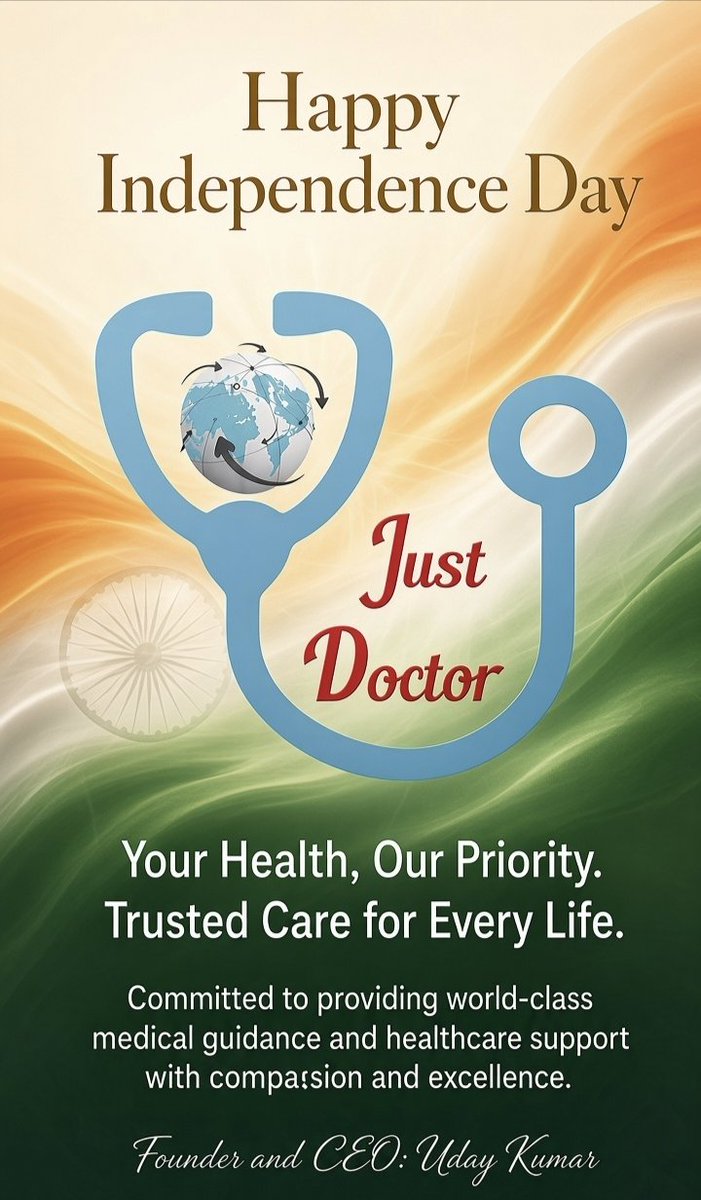 JustDoctorIndia's tweet photo. 🇮🇳Happy Independence Day🇮🇳
@justdoctor
@UdayKumarIndia1 @UdayKumarIndia @Chahak__soni_pc https://t.co/rOOTrtNOuP