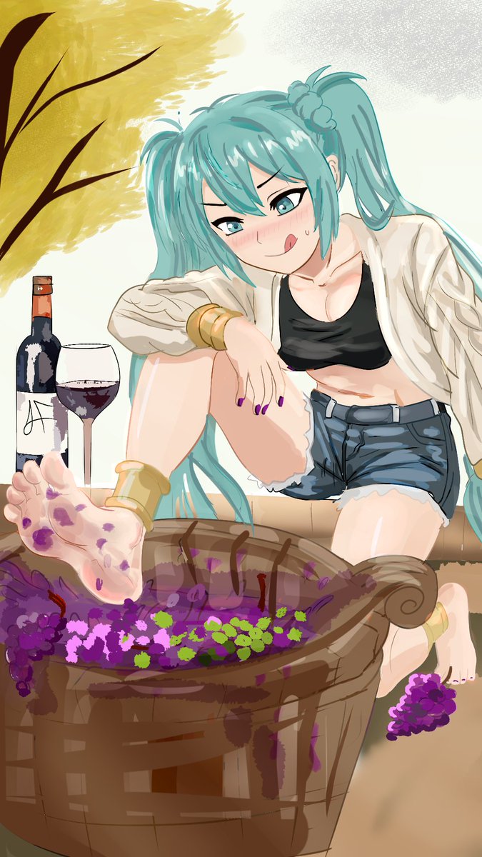 JonnyArtistHD's tweet photo. Unos vinos directamente hechas por Hatsune Miku 🔥✌️♥️👣👣 https://t.co/rdL4a2aoxp