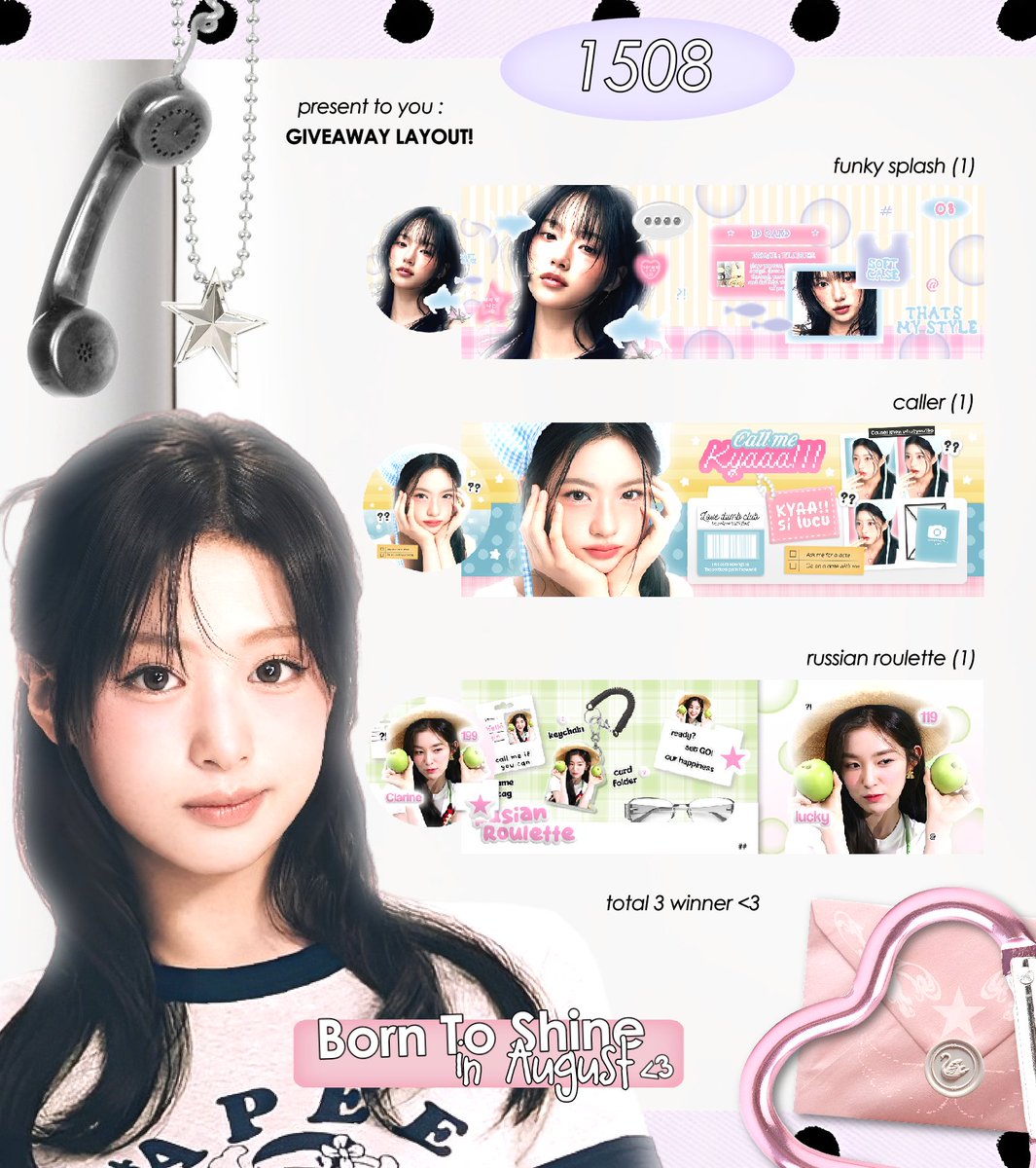 suxgarry's tweet photo. GIVEAWAY ALERT 🎠‼️#bealanja
. . . let's hype and retweet guys, -

heml0w semuaaa 👋🏻⭐ hari ini dalam rangka merayakan hari ulang tahun kak anya @lilyvaiey 🤩🩷 aku mau bagiin 3 FREE LAYOUT by request untuk kamu yang beruntung >_____< caranya gampang banget lhooo 🍥🐠 yuk ikutan! https://t.co/XwgEpeZdDH