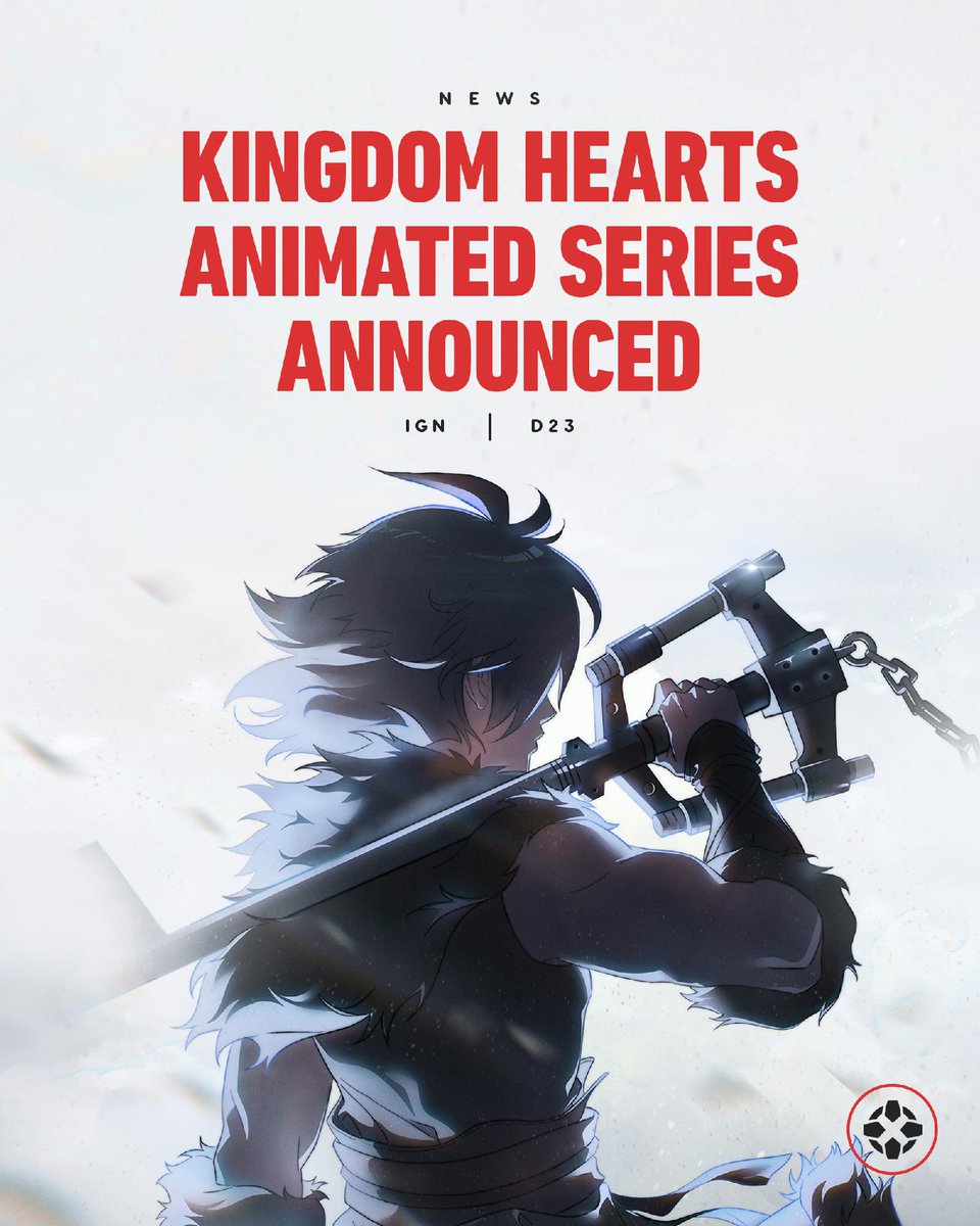IGN's tweet photo. Disney announced a Kingdom Hearts animated series is coming soon to Disney+. #D23 https://t.co/GzGpk1fSv3