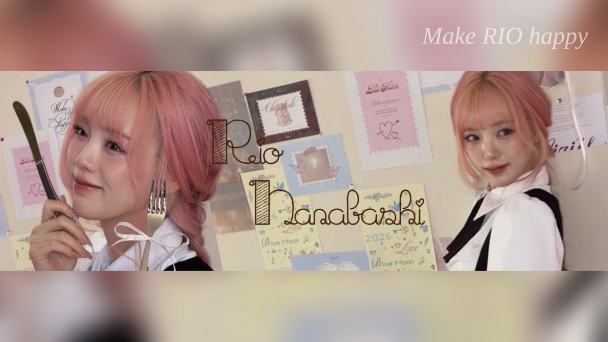 alternativetri's tweet photo. 🍰パテシエ👩🏻‍🍳🍓リオちゃん🍴🎀バナー♪
😍めっちゃ♪カワイイ💞🩵
#NiziU #RIO #NiziU_FanBanner #花橋梨緒 https://t.co/4CWWuL85CO