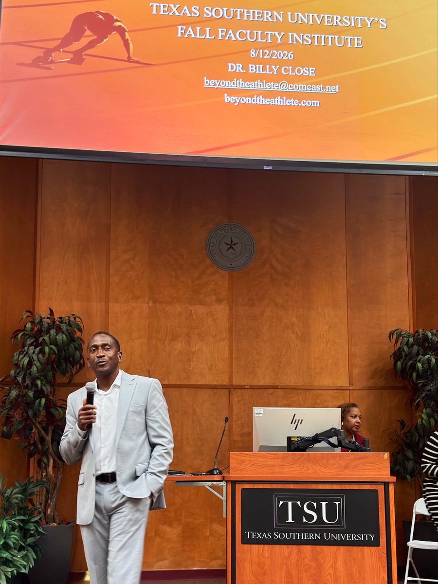 beyondathlete's tweet photo. Honored to serve as Keynote for Texas Southern University’s 2026 Fall Faculty Institute. https://t.co/Qeuv1r2VIe