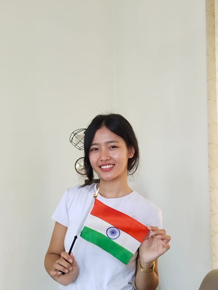 NssTetso's tweet photo. With pride in their hearts and the Tricolour held high, the Tetso NSS Volunteers joined the nationwide Har Ghar Tiranga campaign through the “Selfie with Tiranga” initiative, reaffirming their spirit of patriotism and collective commitment to the nation. 🇮🇳 https://t.co/woSNrE3cxr