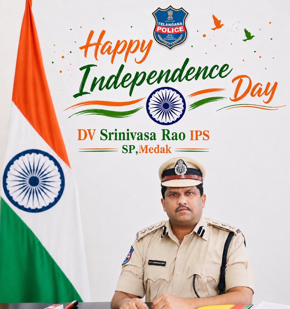 spmedak's tweet photo. మన స్వాతంత్ర్య సమరయోధుల త్యాగాలను గుర్తు చేసుకుంటూ వారి ఆశయాలను ముందుకు తీసుకెళదాం….
Happy 80th Independence Day to all💐
అందరికీ 80 వ స్వాతంత్ర్య దినోత్సవ శుభాకాంక్షలు 💐

#medakpolice #80thindependenceday #independencesay https://t.co/K8z3ZlBc11