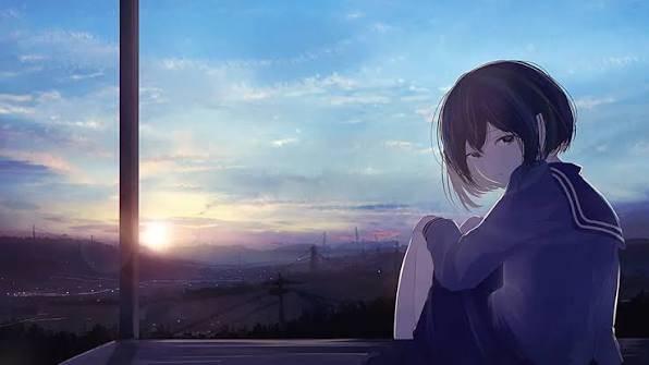 toupence13's tweet photo. 夕闇が深まる中、私は一人で夕日を眺めている。地平線を染める夕映えには、言葉にするのをためらうような想いが込められている。 https://t.co/Dh6EBfWGkn