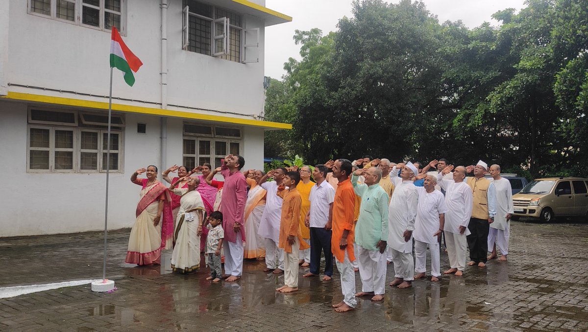 SanatanSanstha's tweet photo. 🇮🇳 A tribute to Bharat, a resolve for Dharma!

Independence Day was observed at Sanatan Ashram, #Devad, #NewPanvel, with deep reverence for the National Flag. The occasion inspired seekers to reaffirm their commitment to the nation and to uphold the values of Dharma, righteousness and selfless service.

May the blessings of Shri Krushna guide us towards a spiritually awakened Bharat and the establishment of ‘Ram Rajya’. 🙏🌸

Sanatan Sanstha — For Spiritual Progress & the Establishment of ‘Ram Rajya’
📞 7058885610

Vande Mataram! 🇮🇳 Jai Hind!

#IndependenceDay #15August #स्वतंत्रता_दिवस