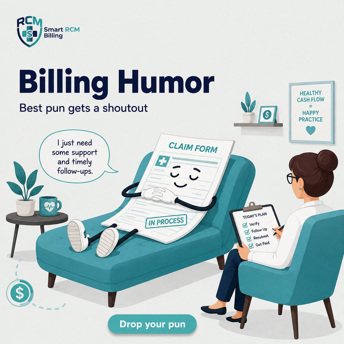 Smartrcmbilling's tweet photo. Billing Humor

National Tell a Joke Day 😂 Why did the claim go to therapy? Too many unresolved issues. 🥁 Drop your best billing pun 👇

Website : https://t.co/VjJNSbeLC0

#TellAJokeDay #MedicalBilling #RCM #Engagement #SmartRCMBilling #NationalTellAJokeDay #Healthcare https://t.co/LgfCNnJZxJ