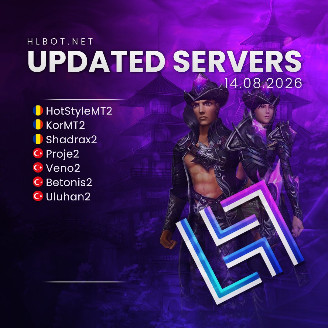 hlbotnet's tweet photo. New servers added 😍#hlbot #metin2

- HotStyleMT2
- KorMT2
- Shadrax2
- Proje2
- Veno2
- Betonis2
- Uluhan2 https://t.co/ZUZQ4Dq04w