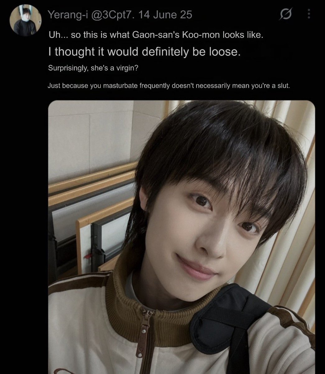 jooyeoons's tweet photo. JYP protecting the girl who sexualizes the fuck out of StrayKids AND Xdinary Heroes, has said the most disgusting shit about them and posts PRIVATE messages of Gunil at his lowest. Clearly she’s been like this for a while. JYP, why can’t you protect your dear artists? so odd. https://t.co/xm939n5J18