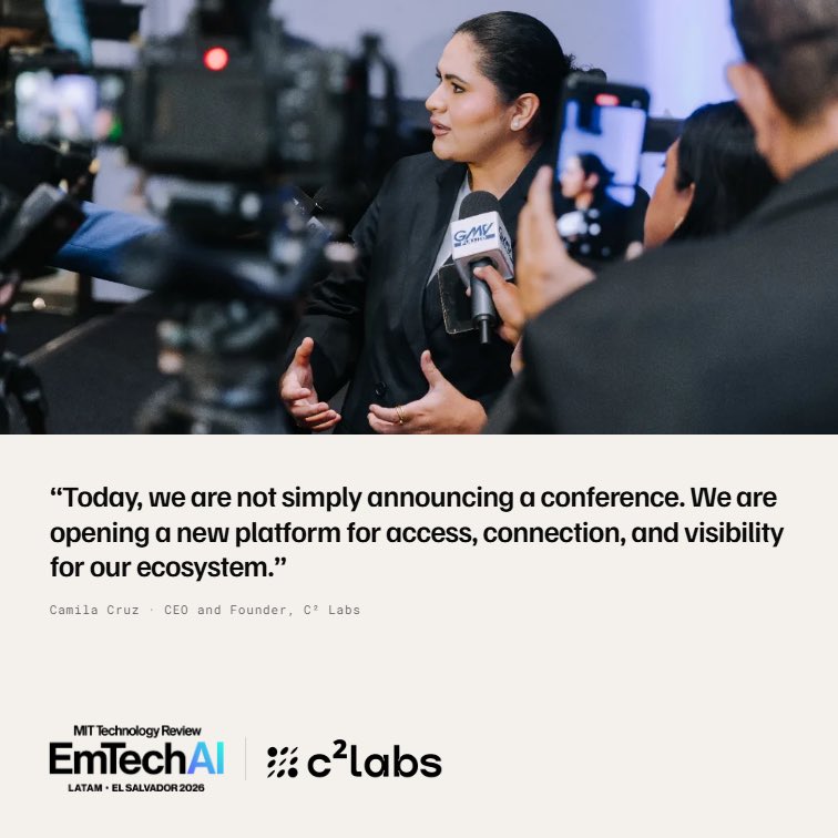 c2labs_ai's tweet photo. EmTech AI LATAM El Salvador nació de una oportunidad originada y articulada por C² Labs, y hoy se construye junto con MIT Technology Review en Español, ANIA y ESEN.

Gracias por compartir la visión de abrir nuevas conexiones y oportunidades para nuestro ecosistema. 🇸🇻 https://t.co/OJZQwO6e9L
