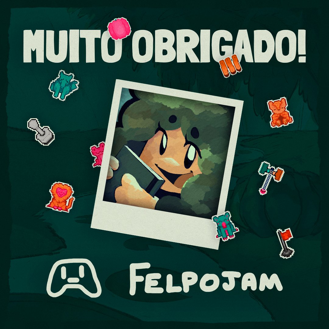 estudioLumaruma's tweet photo. A Equipe do STAMPAKI agradece todo o apoio e carinho ao decorrer da #felpojam.

Essa experiência foi única e emocionante para todos nós. Não poderíamos ter nos divertido tanto sem o suporte de vocês! ❤️

Agradecemos muito aos gestores da jam @feeeelps e @oC3B_ pela oportunidade! https://t.co/qN9Vj1l48u