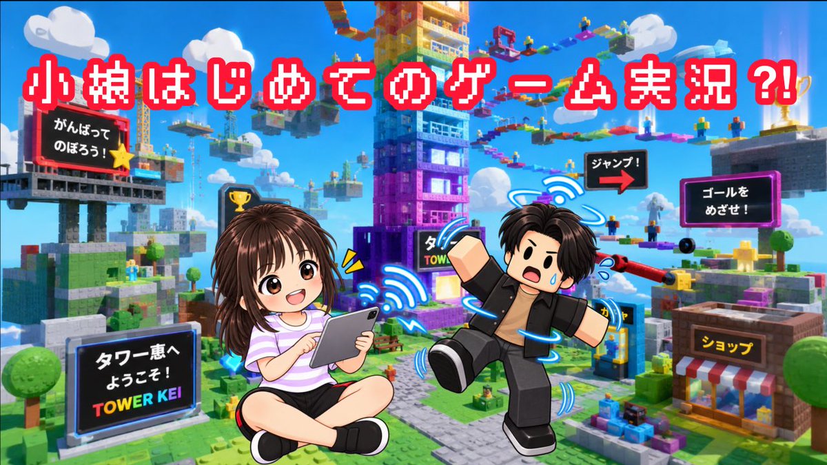 yadocari3's tweet photo. 飽き性の小娘が珍しくハマってるロブロックスというゲーム

チャットとかでコミュニケーションしながらゲームに挑戦する的な？オンラインゲーム

これのゲーム実況をいつかやりたいと前から言ってたから…

やらせて差し上げましょう
実況と言うかもう遊んでるだけだけど

https://t.co/BXK3KRGruy https://t.co/i4VfyZuC1I