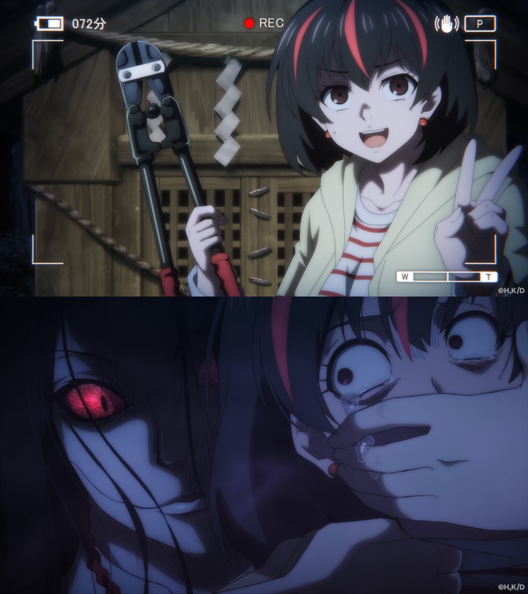 Crunchyroll's tweet photo. When the livestream becomes found footage. (via Dara-san of Reiwa) https://t.co/V26twDvBQd