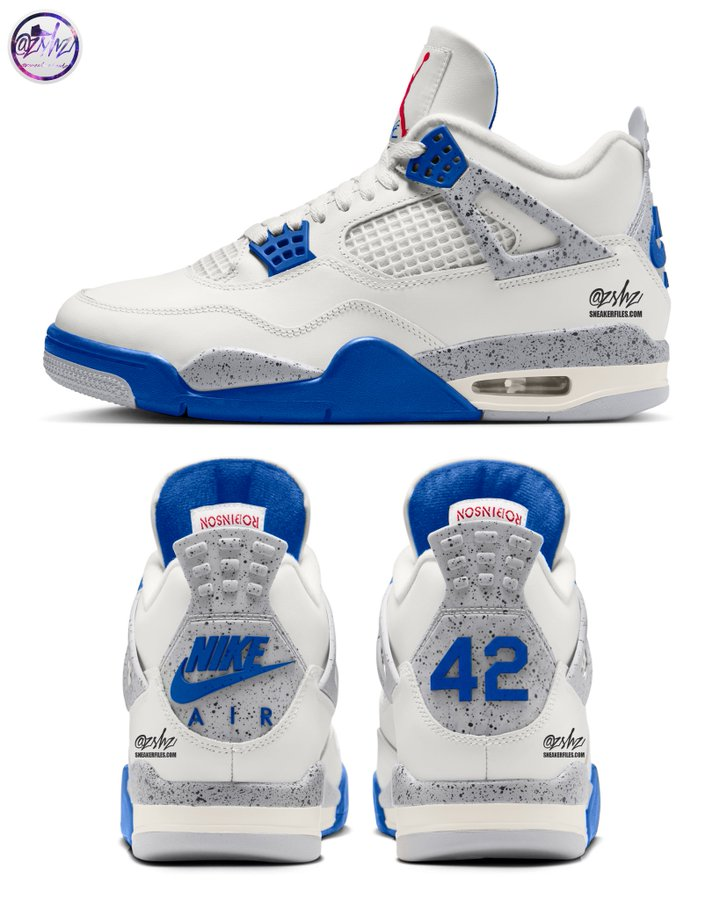 houseofheat's tweet photo. Air Jordan 4 "Jackie Robinson" Releases April 15, 2027 ⚾️ https://t.co/M2yYj4Dkiq