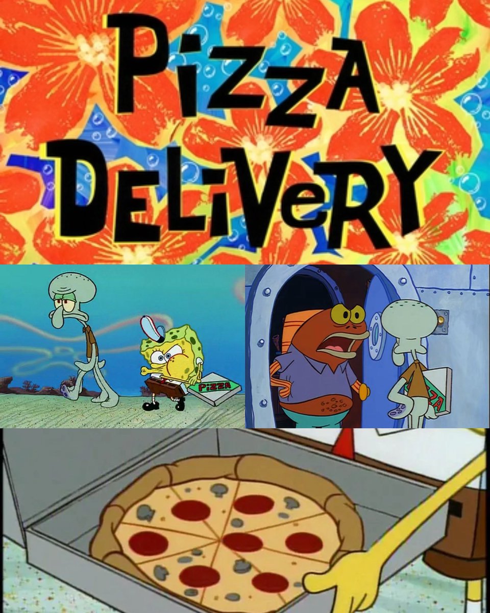 ToonHive's tweet photo. 27 years ago today, the iconic ‘SpongeBob SquarePants’ episode “Pizza Delivery” premiered on Nickelodeon. 🍕 https://t.co/ZZvuSmPgF3