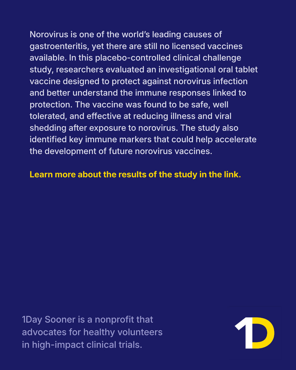 1daysooner's tweet photo. Why we love it: Volunteers made it possible to measure protection directly, and to identify the immune markers that predict it.

The impact: Vaccinated participants were significantly less likely to be infected and shed far less virus, a real step forward! https://t.co/GPg4S27ylk