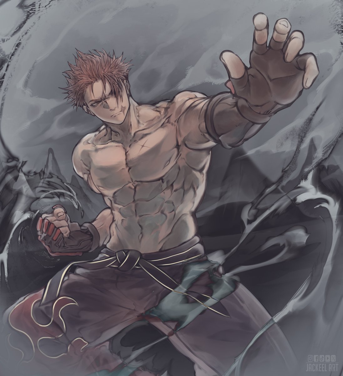 JackeelArt's tweet photo. Premio para el 3ER puesto del SORTEO realizado en mi Instagram:  Yuuji como Jin Kazama (つ≧▽≦)つ  ❤ 

#JujutsuKaisen #jjk #itadoriyuji  #呪術廻戦 https://t.co/D6Ij6vY1fD