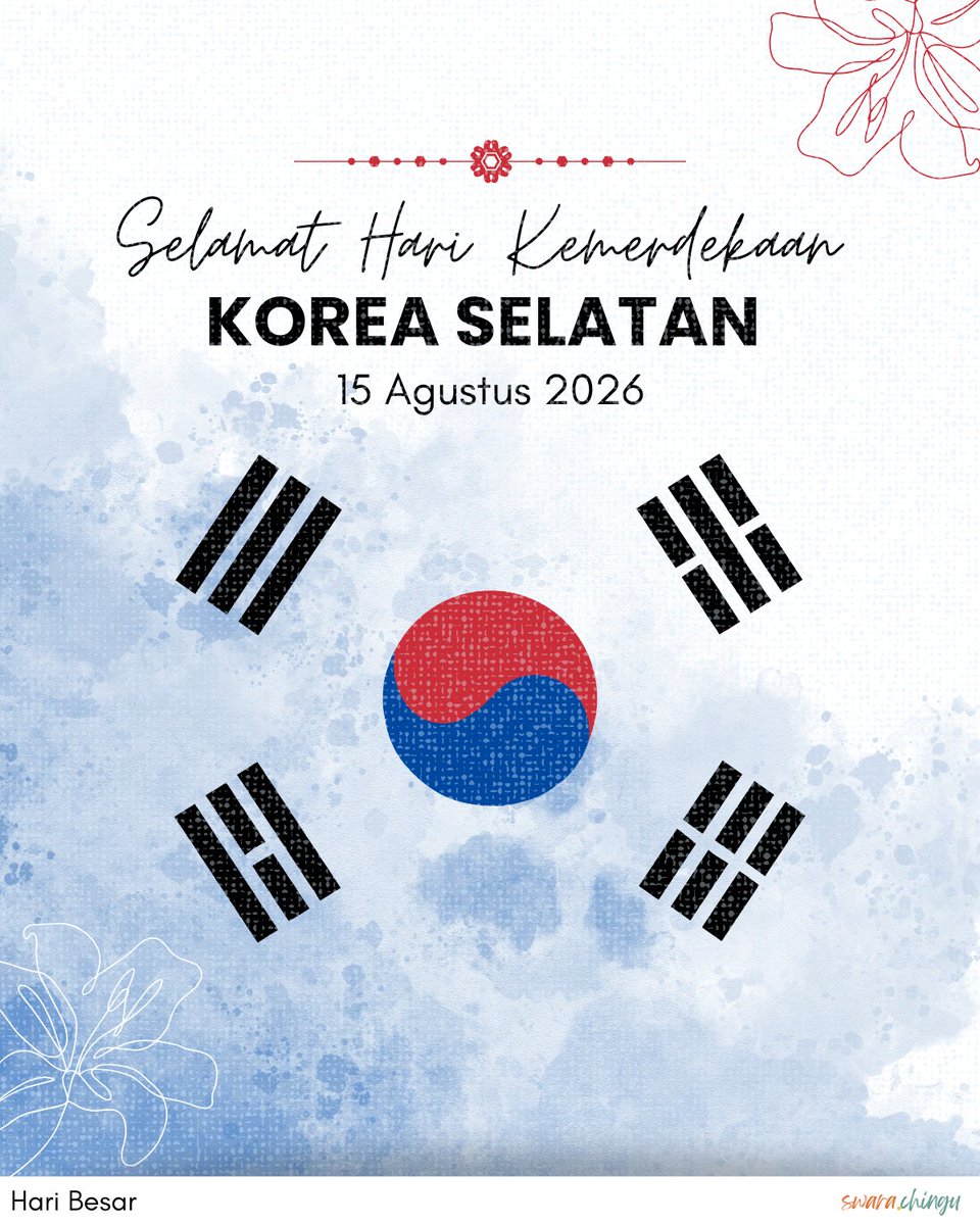SwaraChingu's tweet photo. Selamat Hari Kemerdekaan Korea Selatan ke-81! ๊ด๋ณต์ 81์ฃผ๋
์ถํํฉ๋๋ค!
Semoga membawa kedamaian, kemajuan, dan kejayaan untuk waktu yang lama.
#sc_haribesar #๊ด๋ณต์ #koreaselatan https://t.co/64VdSNL638