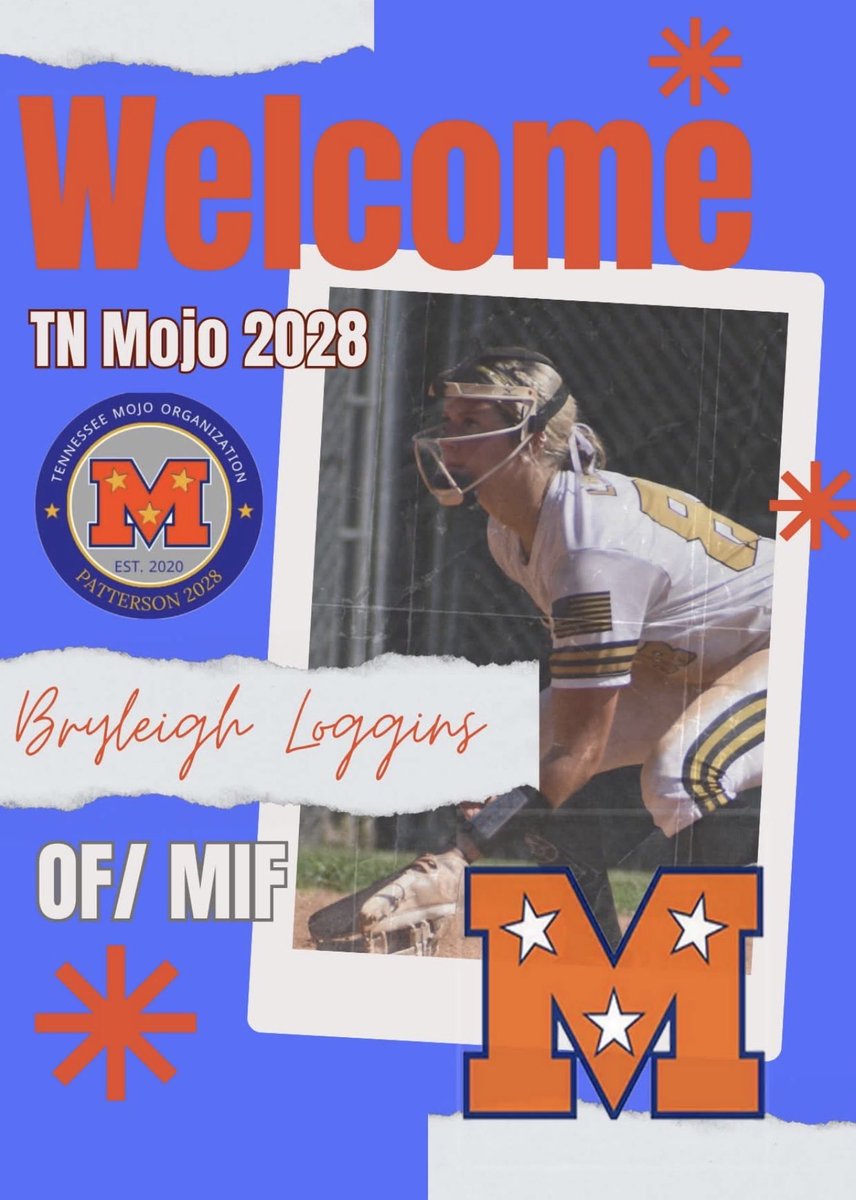 LogginsBryleigh's tweet photo. So excited to announce that I get to be a part of TN Mojo! 🧡💙 

I’m incredibly grateful for this opportunity and can’t wait to get to work with my new teammates and coaches. Ready for this next chapter and everything ahead!  @2028MojoFP #classof2028 #softball https://t.co/BtRkhqh7Gf