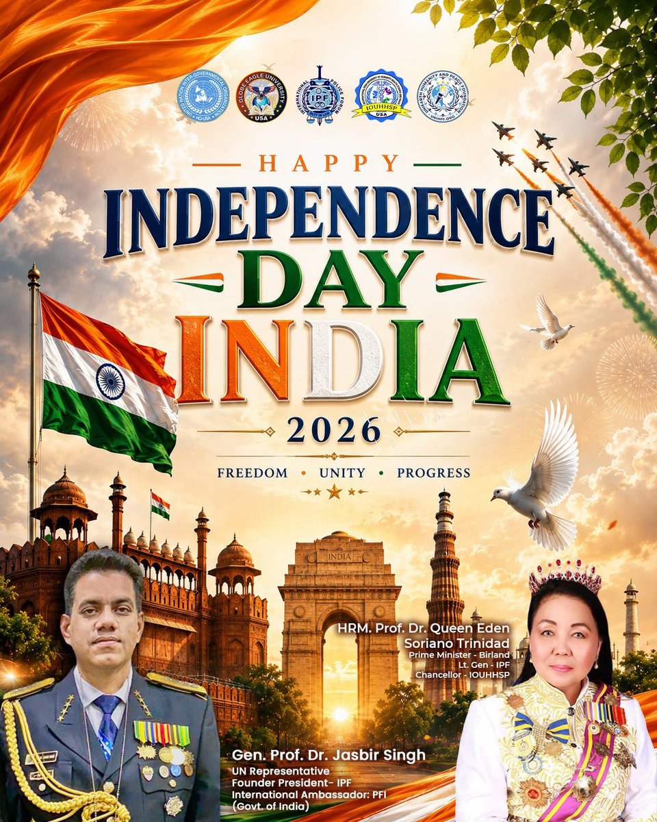 BirlandPM's tweet photo. Happy independence Day #India
@rashtrapatibhvn
@PMOIndia
Congratulations from the @birtawilgov
@birlandgov @EHaiyawi @BirlandPM @EDENTRINIDAD 
On this proud 15th of August, may the spirit of freedom,unity&amp;progress continue to light up your nation 🇮🇳 https://t.co/hLPbEfyQlr