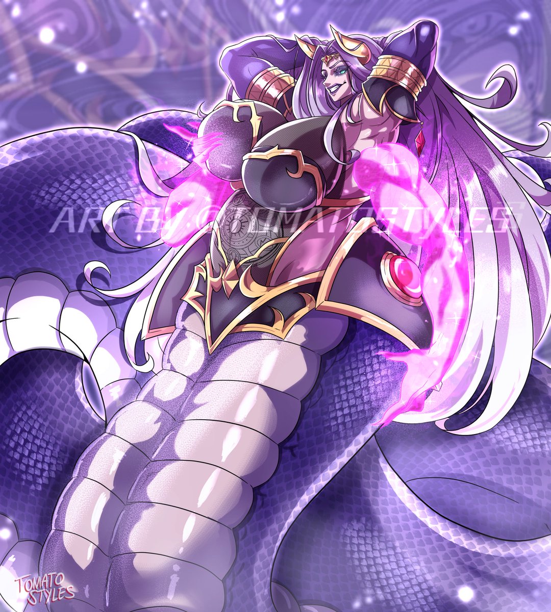 TomatoStyles17's tweet photo. Grandy 🐍 
||COMMS for Vicevison||

#commission #lamia #art https://t.co/RaBpRSCebQ
