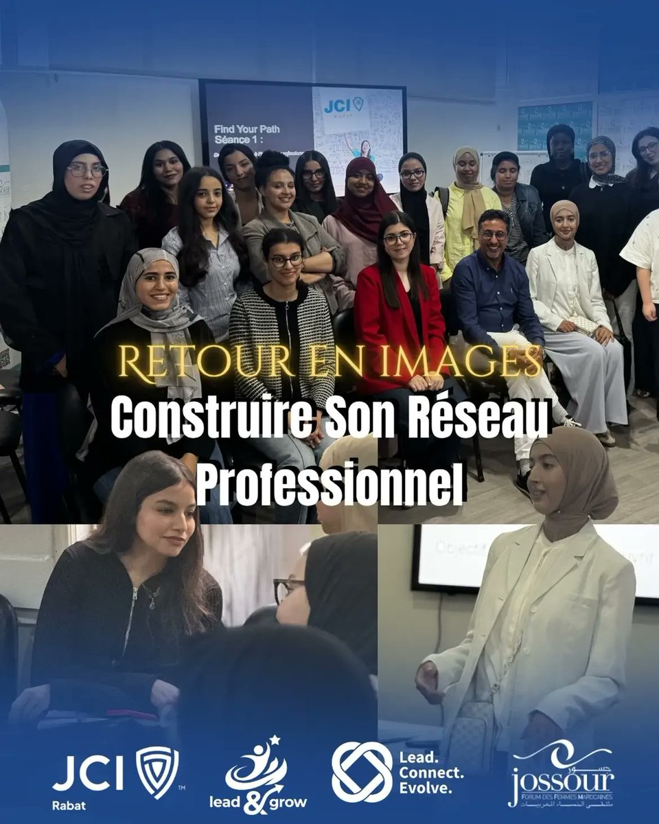 JCI_RABAT_'s tweet photo. 🤝 Retour en images | Atelier « Construire son réseau professionnel » 🚀

Une session riche en échanges, apprentissages et inspiration avec M. Mohamed Sebbouh. Merci à lui et à tous les participants pour leur engagement ! 👏✨

📸 Retour en images avec @JCIRabat
#JCIRabat https://t.co/WTwtAQvrgz