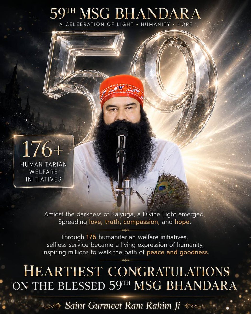 _Iam_Sahil's tweet photo. Wishing everyone a joyous day of celebration and spiritual reflection! Warm greetings on the occasion of August 15. 🙏✨
#HappyBirthdaySaintMSG #MSGBhandara #15August
 #IndependenceDay https://t.co/VovuJf0AXw