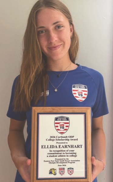 Soccerwriter's tweet photo. CORTLANDT ODP SCHOLARSHIP: Is awarded to Philmont, N.Y.’s Earnhart 

https://t.co/TiMlsCmgVO

@ENYSoccer #ENYYSA #YouthSoccer #scholarship https://t.co/c8SoDKL5fd