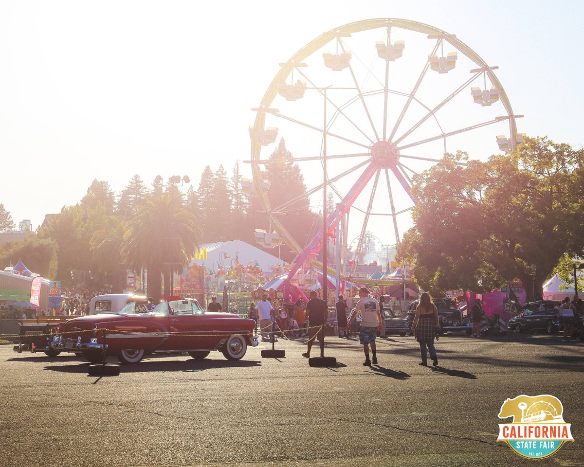 CAStateFair's tweet photo. It’s #FairFriday! 🎡 There’s something about walking through the #CAStateFair that makes you feel like you’re part of something bigger. The sights, sounds, experiences, and familiar faces have brought generations of families back year after year.

#CSF2027 #Homecoming https://t.co/W6sZ2wNfms