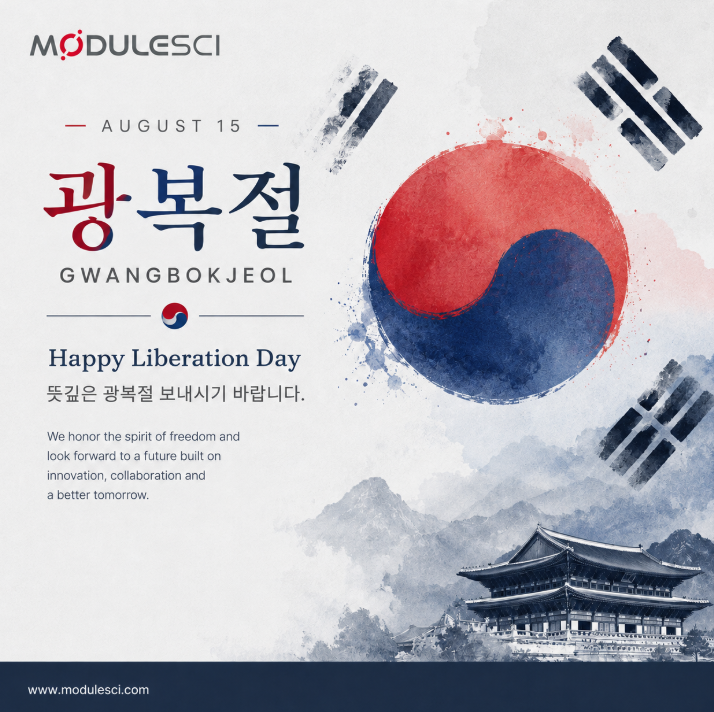 modulesci's tweet photo. Warm wishes to our Korean customers &amp; partners on Gwangbokjeol.
May you enjoy a peaceful, meaningful holiday. MODULESCI looks forward to growing together through science‑tech collaboration.
#Gwangbokjeol #MODULESCI #Science #Technology #Partnership https://t.co/pL83J2FDYR