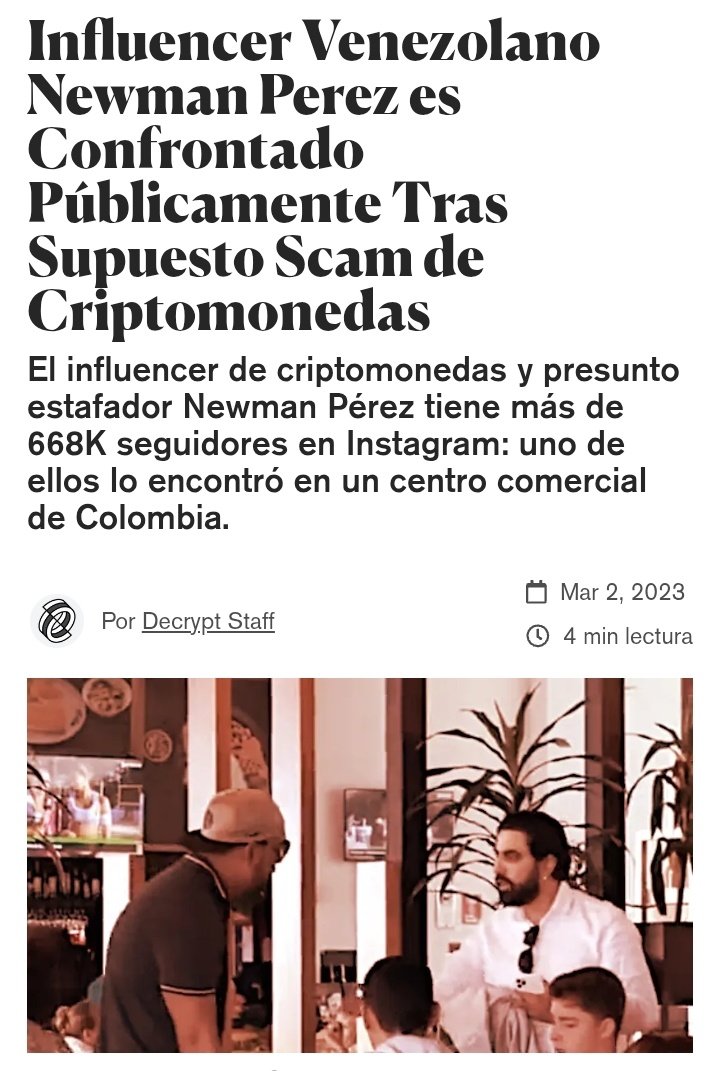 Marcelo58828234's tweet photo. @newmanperezX @carlosvbarrueco @newmanperezX jajaja lo primero que uno encuentra cuando busca Newman perez en internet  son puras denuncias de que es un estafador 😂 quedó Ardido porque West te tumbó el negocio que tenía con Cossio y no pudieron lanzar la Criptomenda Colombiana con la que iban a robar 😂 https://t.co/HrMFNz2thE