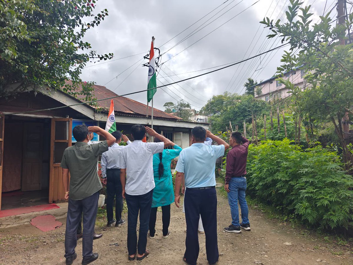 PIBKohima's tweet photo. The 80th Independence Day was celebrated by the Central Bureau of Communication (CBC) and Press Information Bureau (PIB), Ministry of Information &amp; Broadcasting, Government of India, at the CBC premises in Kohima, Nagaland.

#HarGarTiranga #IndependenceDay2026 https://t.co/kKtpKlksEa
