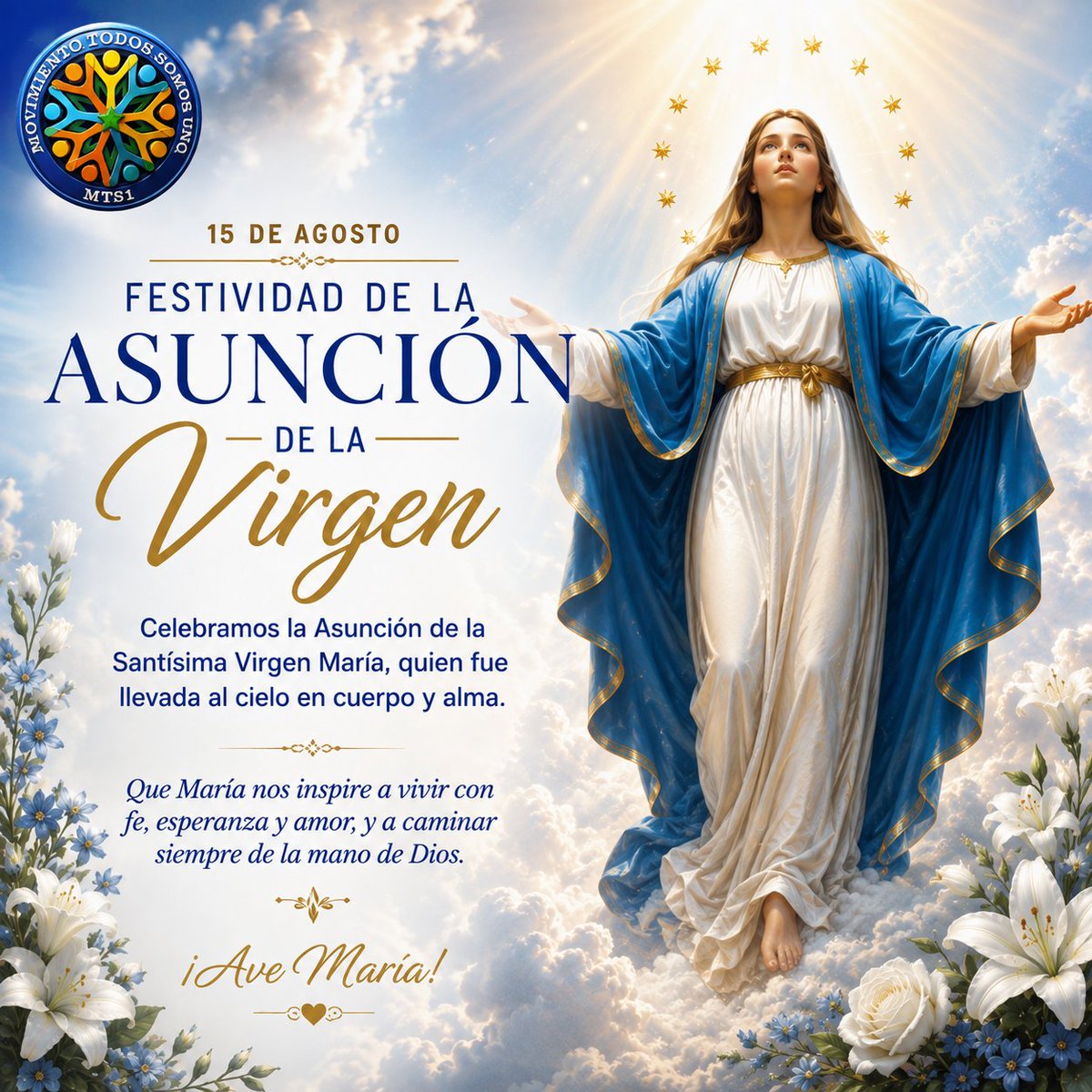 drfernandourena's tweet photo. 🙏🌹 En la Asunción de la Virgen María, celebramos a nuestra Madre Santísima, ejemplo de fe, amor y entrega a Dios.

Que María interceda por nuestras familias y cubra nuestros hogares con su manto de protección y esperanza. ❤️🙏

#AsunciónDeLaVirgen #VirgenMaría #Fe #Esperanza https://t.co/X1iE9XzVMZ