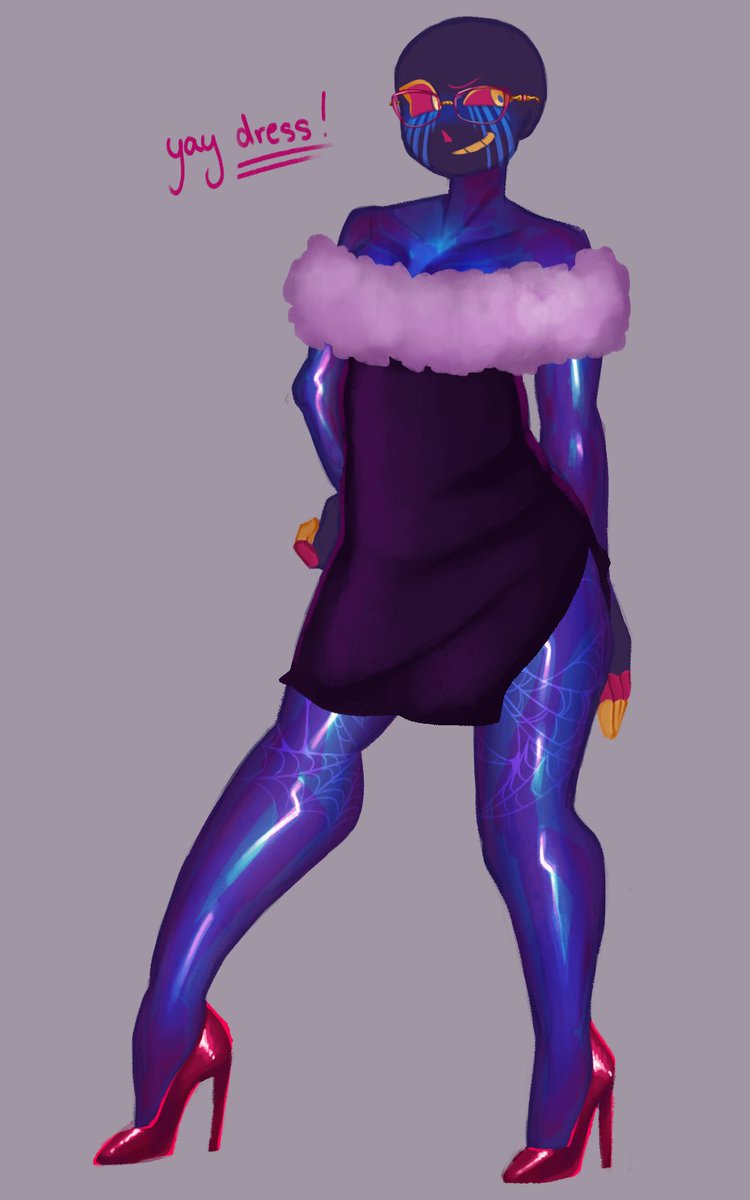 twilypop's tweet photo. also ive been working on this one,, i wanted to try giving him spiderweb stretch marks hehe https://t.co/r4vkCg9jbs