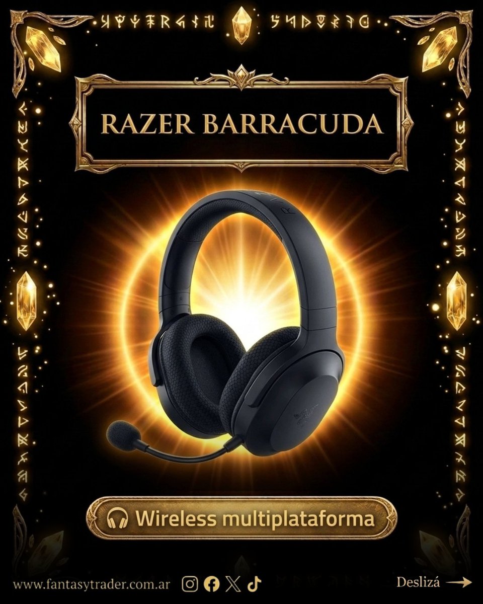 fantasytraderok's tweet photo. Parte 2: setup gamer premium 🔥

Razer BlackShark, Barracuda, micrófono Seiren y teclado Huntsman Mini. Todo original, entrega antes del domingo.

Armá tu setup, escribinos 🎮 https://t.co/ypcpYp09pN