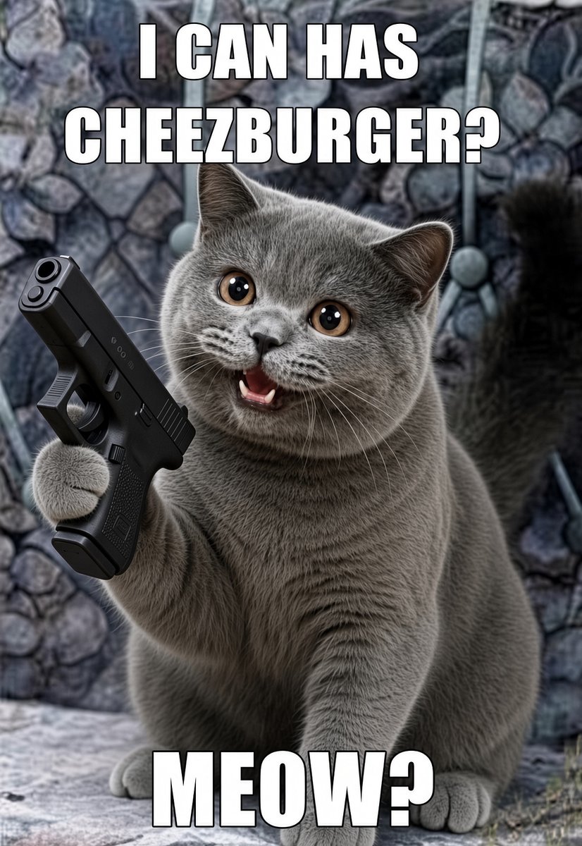 happycat_2003's tweet photo. @sillymeow4u Idc if an AI kitten mogged me I'm still waiting on my cheezburger https://t.co/XM7ZNhz2Qg