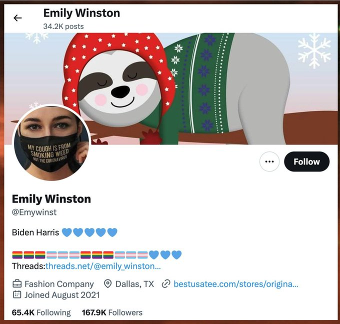 EmilyWnstn's tweet photo. My previous Twitter account, with over 167K followers, was reported and suspended twice for speaking out against Trump and fascism. I’m humbly asking my friends and supporters to help me rebuild by following, liking, and reposting this post.  Your support means everything. 🙏 https://t.co/K1rrPV1752