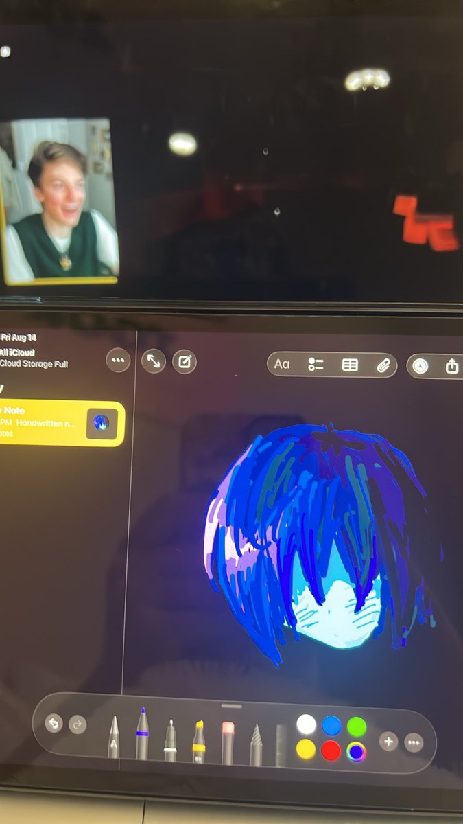 anpenguiny's tweet photo. notes app kris deltarune + watching sinjin in the back #lifeisgood https://t.co/kzLblSvFhB