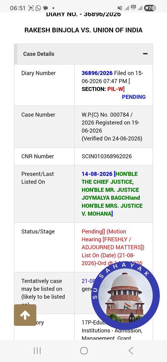 DrVinitGupta's tweet photo. Hi Guys, 
#CBSE #OSM Sufferers. Hon'ble SC may hear your Concern Seriously, Condition Applied?? "ONLY YOU HAVE TO COME FORWARD WITH GENUINE GRIEVANCE" In case you people are Confident Enough that your marks can be and should be Increased Genuinely:- See 👇 https://t.co/HYI4c7yaoQ