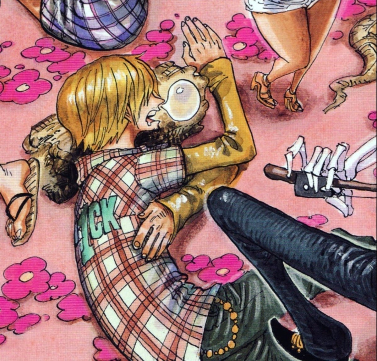 jamieluvsanji's tweet photo. sanji’s sleeping habit would be that he has to be held while he sleeps so whenever he shares room with his male crewmates he naturally gets drawn to their body heat and wakes up either hugging them or holding their hand then he spends the entire morning stressing abt it🥺 https://t.co/ZUJr7QiL4G