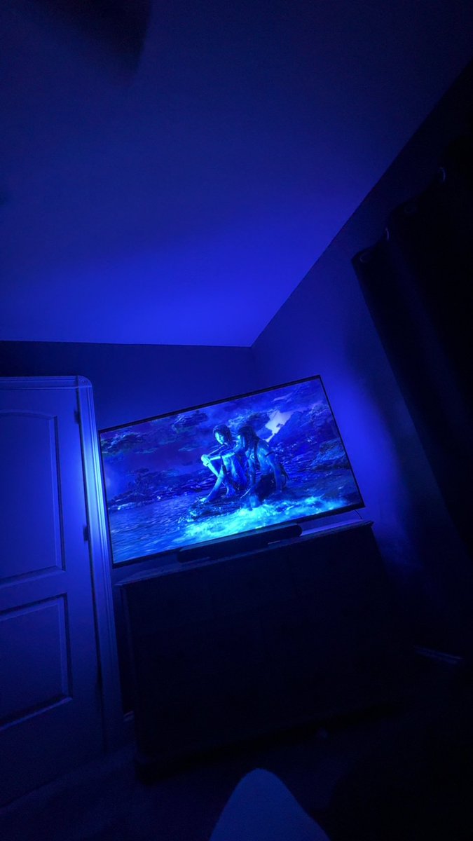 ShuzzzyKM's tweet photo. Decided to get a new tv… and some lights and a soundbar https://t.co/epSRL0nfGz