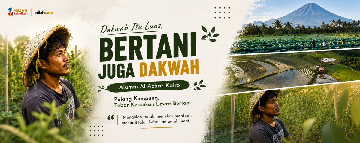 Miscyu_'s tweet photo. Tidak harus ceramah di atas mimbar. Mengolah lahan dengan niat baik juga bagian dari dakwah. Mari perkuat lewat CSR https://t.co/p5HvUymp5K. #1milyarkebaikan #InilahComPeduli #81indonesiaberbagi https://t.co/TI28MR9lzc