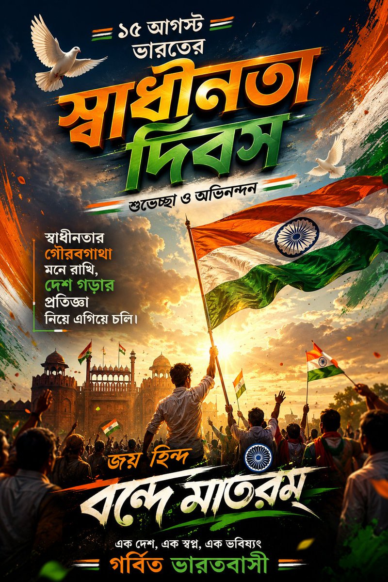 AITCSusanta1's tweet photo. ৮০তম স্বাধীনতা দিবসের শুভেচ্ছা জানাই সকলকে,জয় হিন্দ 🇮🇳
#HappyIndipendesDay https://t.co/1u6XkDp3gx