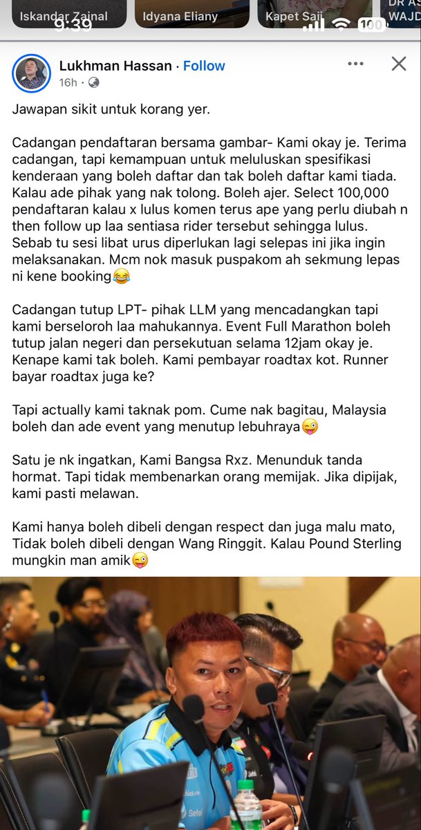alif_haidar's tweet photo. Aku g cek profile dia, rupanya budak2 Akmal Saleh…

Patutlah jawapan macam budak2 SPM hauk

Marathon cari sihat
Merempit cari penyakit.

Tolonglah cerdik sikit kalau ye pun.

Kita main Rxz pun malu jawapan mcm ni https://t.co/ETY13yuwzW