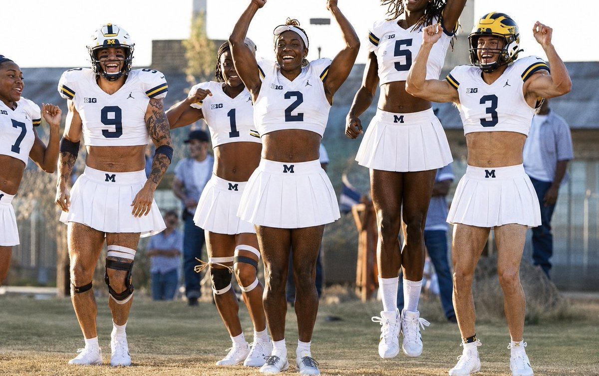 BuckeyeBat's tweet photo. I could have sworn this was a picture of the gay inmates in The Longest Yard movie. https://t.co/yWJGkLtJ5d