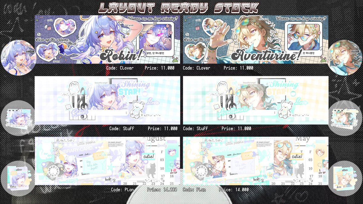 horagiie's tweet photo. Selamat pagi! Aku punya layout Robin Summerto &amp; Aventurine Waveflair yang siap di take nih :3 https://t.co/0ylfrSWtco