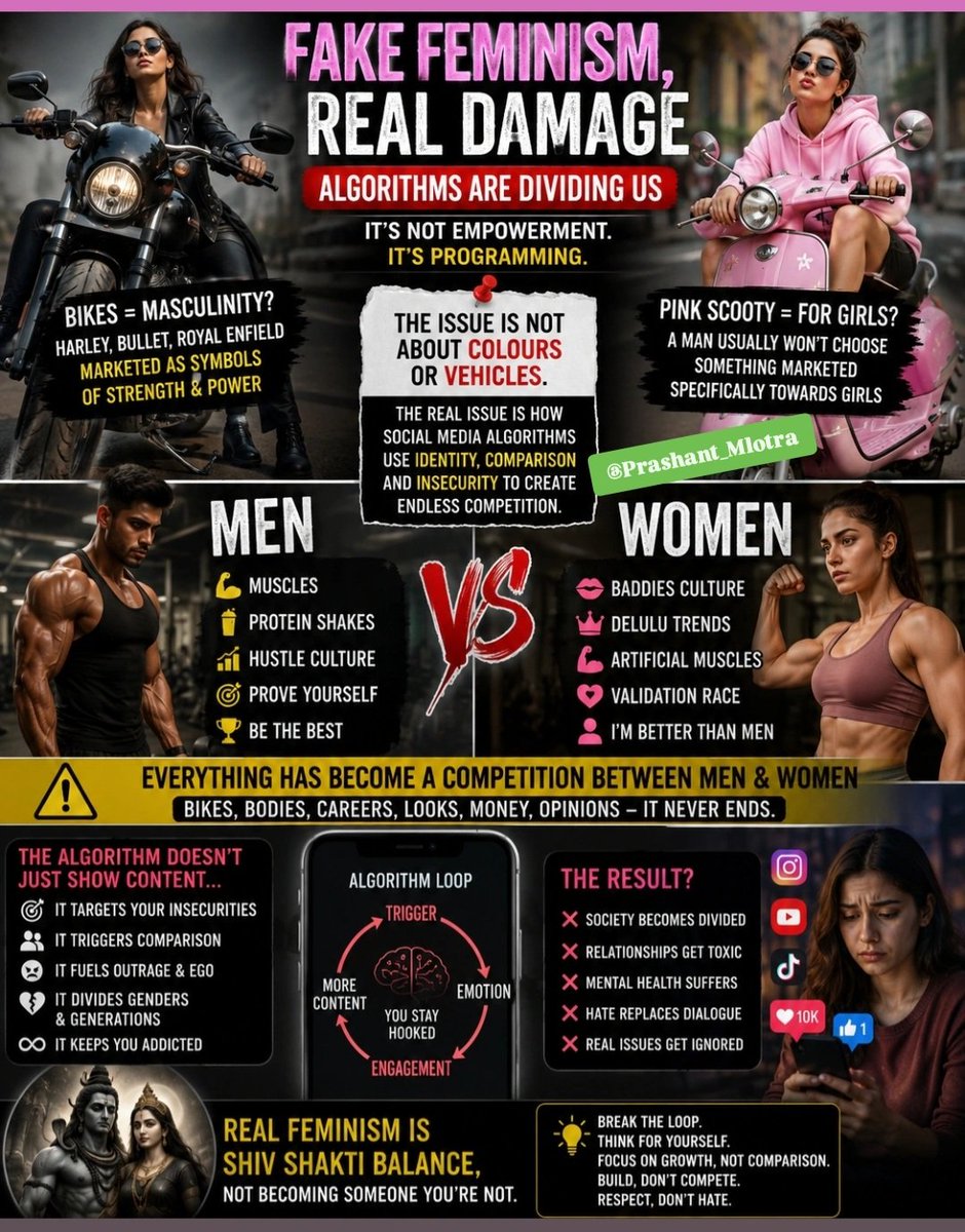 prashantvibez's tweet photo. A girl lost life riding bike making reel. How many more lives will algorithm claim ? Baddies and delulu culture with fake muscles on bike is not shiv Shakti balance @narendramodi #independenceday #happyindependenceday https://t.co/Pbn7a5lbJC