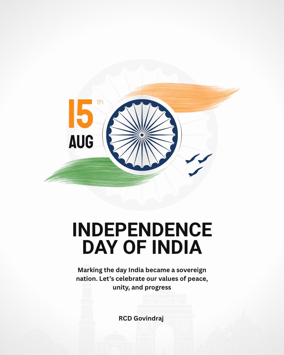 NameisGovindraj's tweet photo. 80 years of freedom, 80 years of pride, courage and countless sacrifices. ❤️

A nation that continues to rise, dream and shine.
May our Tiranga always fly high. 🇮🇳✨

Happy Independence Day! 🇮🇳

#IndependenceDay  #15August #JaiHind #HarGharTiranga https://t.co/L2adbxRPBY
